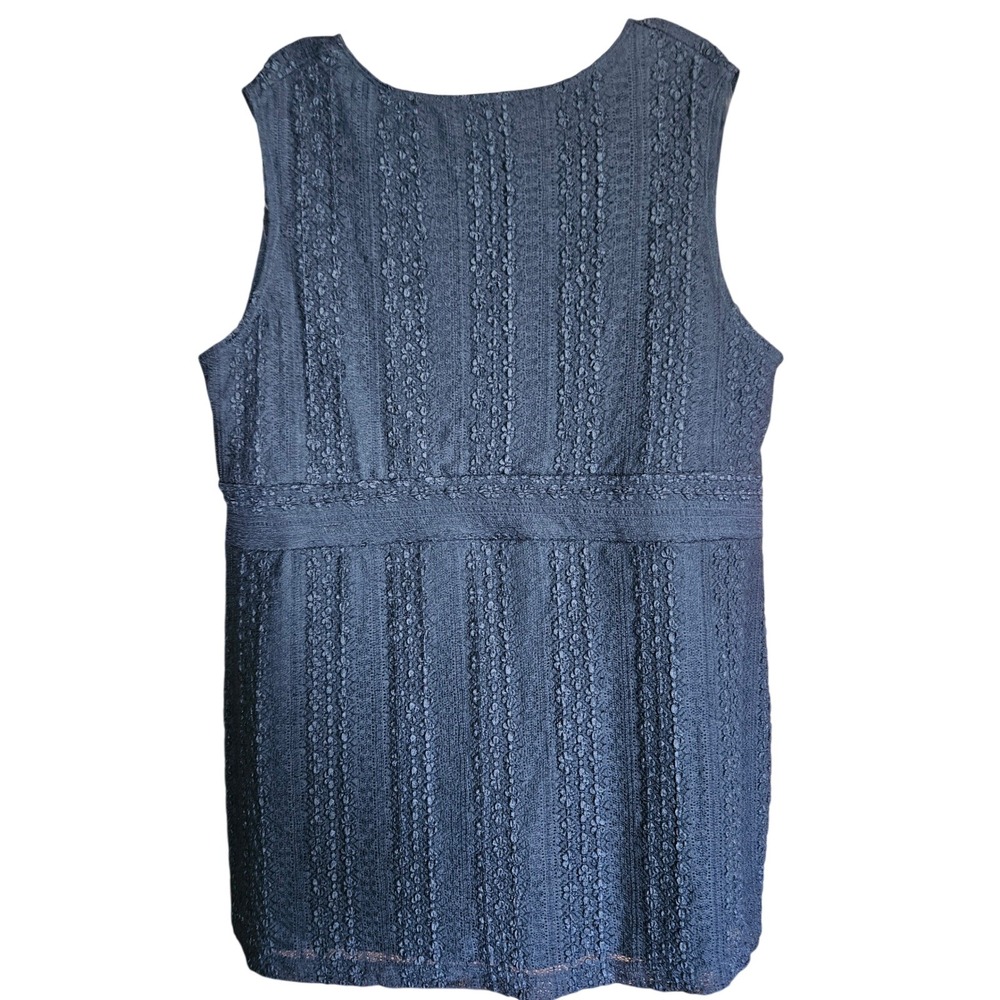 Lane Bryant Black Floral Lace Sleeveless Surplice V-Neck Empire Waist Top 18/20 - Picture 2 of 5